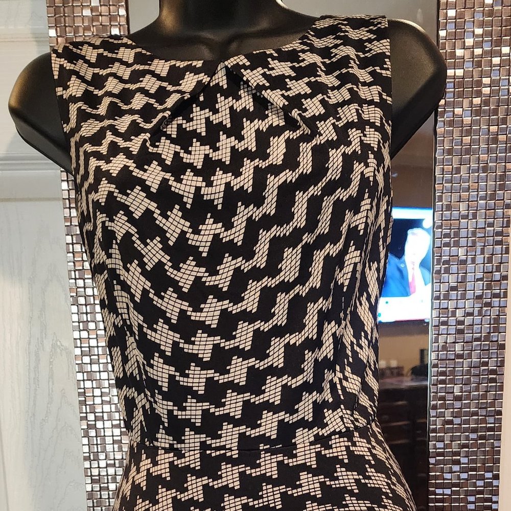 AB Studio Short Black and White Dress, Size M
